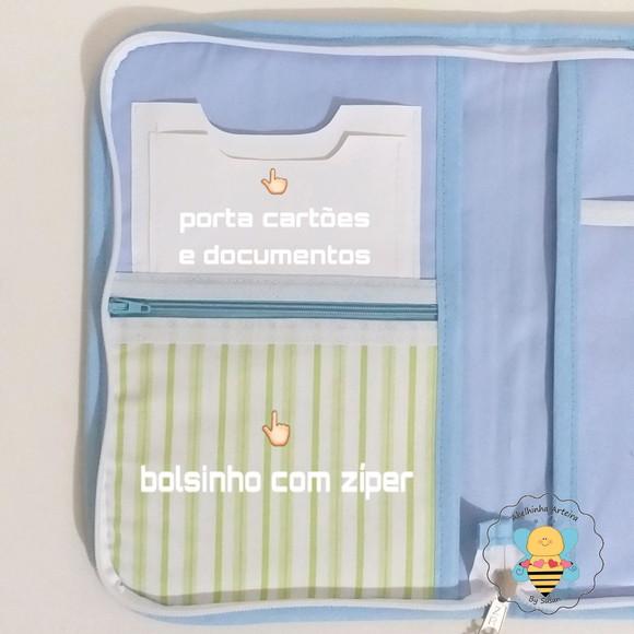 Capa para caderneta de vacina Safari com ziper