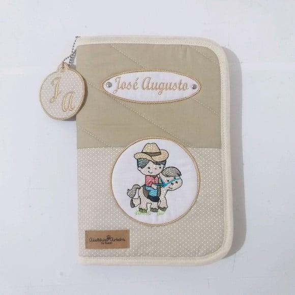 Porta carteira de vacina cavalinho com ziper