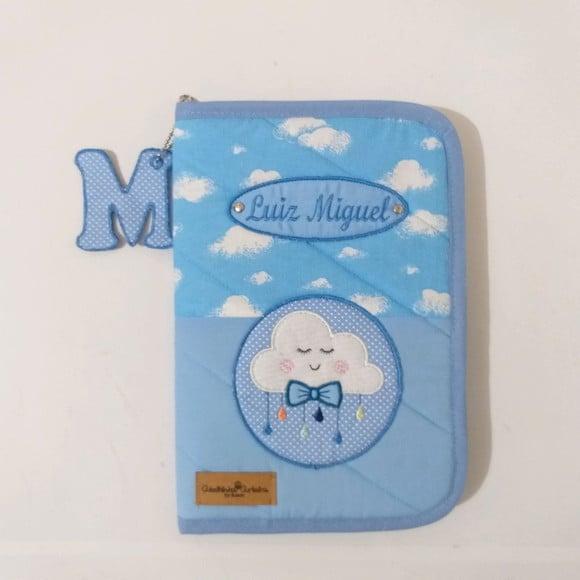 Porta Carteira De Vacina Chuva De Amor Com Ziper