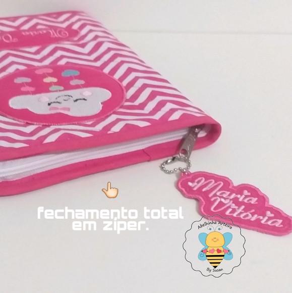 Porta Carteira De Vacina Coroinha Com Ziper