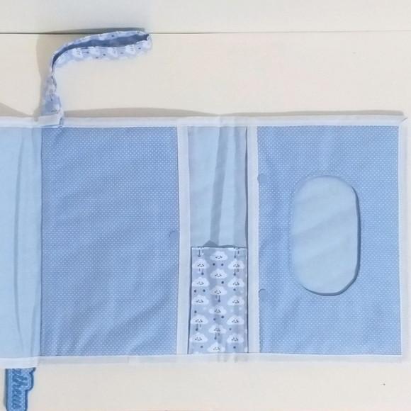Porta lenço umedecido fraldas e pomada chuva de amor