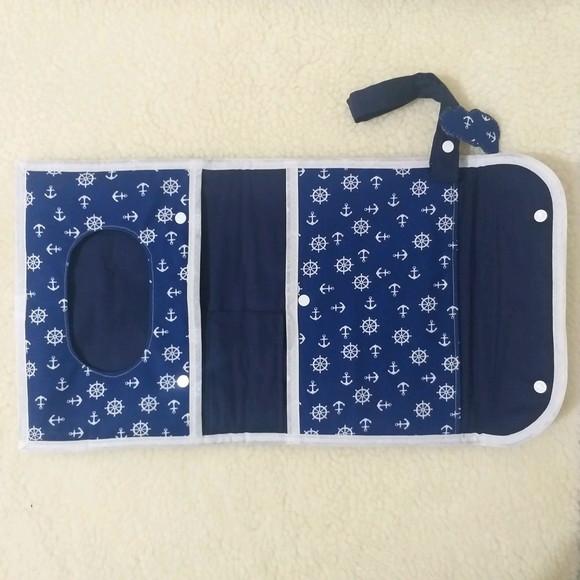 Porta lenço umedecido fraldas e pomada marinheiro