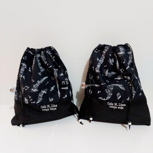 Saquinho Roupa Suja e Limpa Organizador Tecido Personalizado