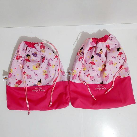Saquinho Roupa Suja e Limpa Organizador Tecido Personalizado