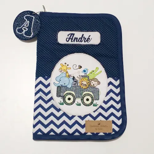 Porta Carteira de Vacina com fechamento em zíper personalizado - Cópia