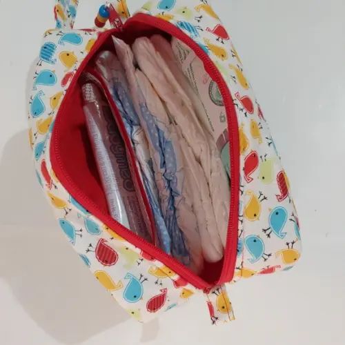 Bolsa Do Bebê Lenço Umedecido E Acessórios Passarinho