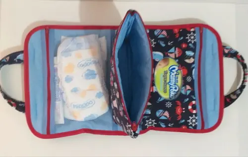 Bolsa higiene do bebê lenço fralda pomada