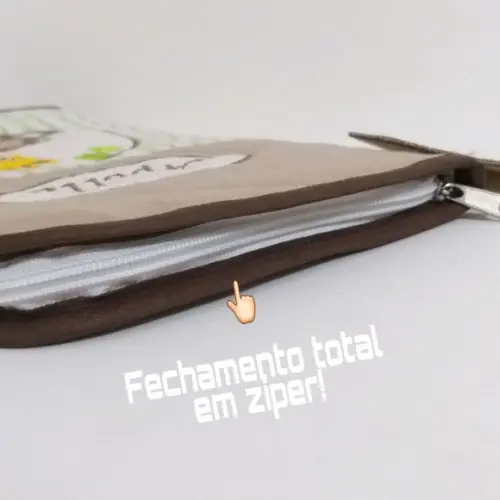 Capa para caderneta de vacina Safari com ziper