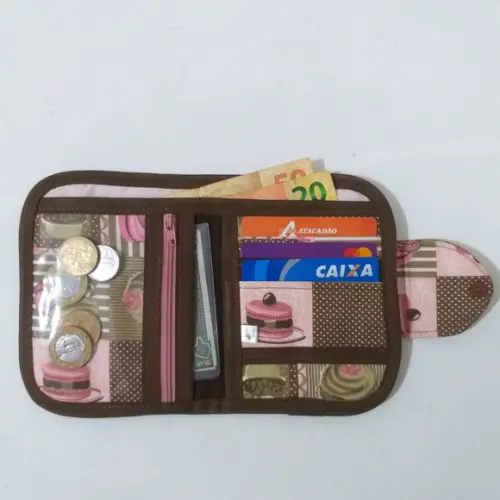 Carteira primavera com divisórias