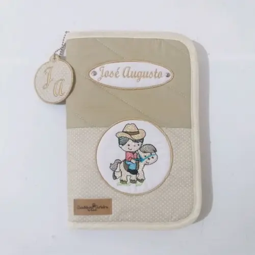Porta carteira de vacina cavalinho com ziper