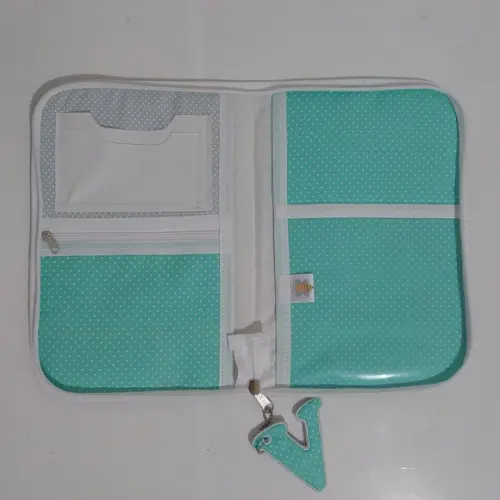 Porta Carteira De Vacina Ursinho Aviador Com Ziper