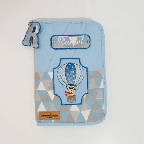 Porta Carteira de Vacina Urso no Balão