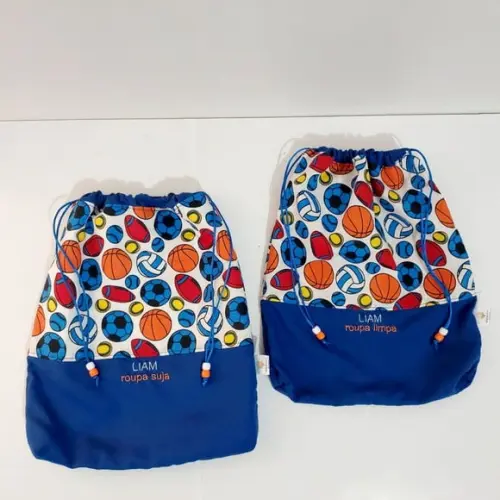 Saquinho Roupa Suja e Limpa Organizador Tecido Personalizado