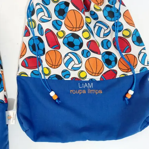 Saquinho Roupa Suja e Limpa Organizador Tecido Personalizado