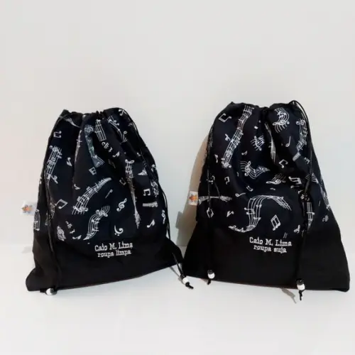 Saquinho Roupa Suja e Limpa Organizador Tecido Personalizado
