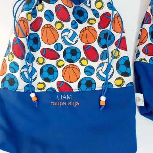 Saquinho Roupa Suja e Limpa Organizador Tecido Personalizado