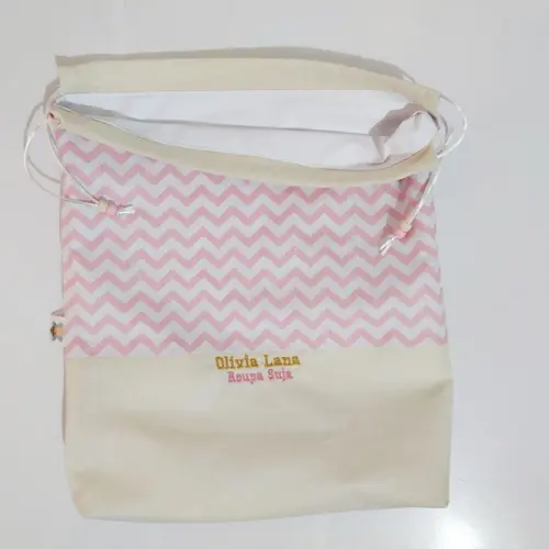 Saquinho Roupa Suja e Limpa Organizador Tecido Personalizado