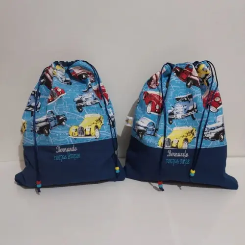 Saquinho Roupa Suja e Limpa Organizador Tecido Personalizado