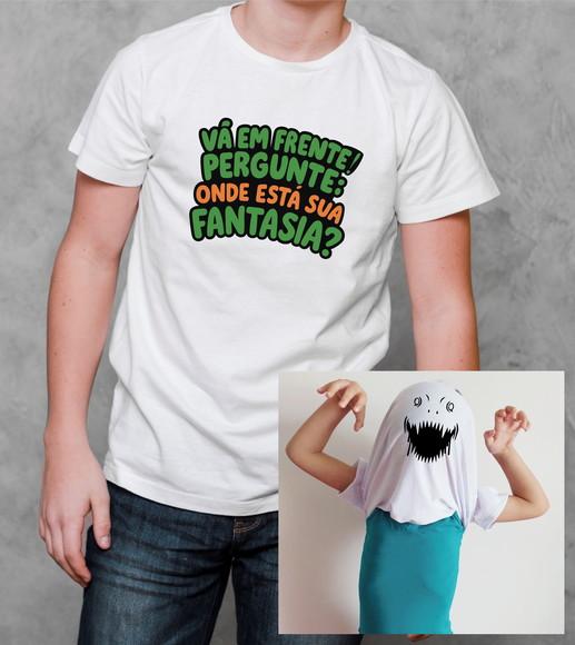 Camiseta Infantil Fantasma Fantasia Surpresa Halloween