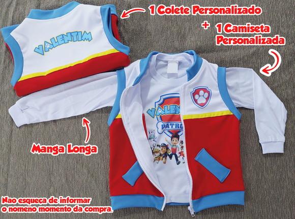 Colete e Camiseta Patrulheiro - Tabela 01 ao 04 Anos