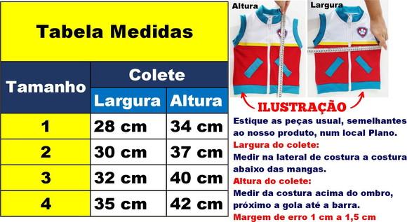 Colete Patrulheiro - sem Personalização 01 a 04 Anos