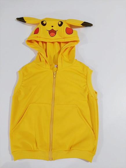 Colete Pikachu Tabela de Tamanho 08 e 10 Anos