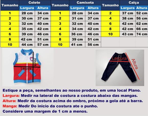 Conjunto Patrulheiro - 3 Peças 06 ao 10 Anos