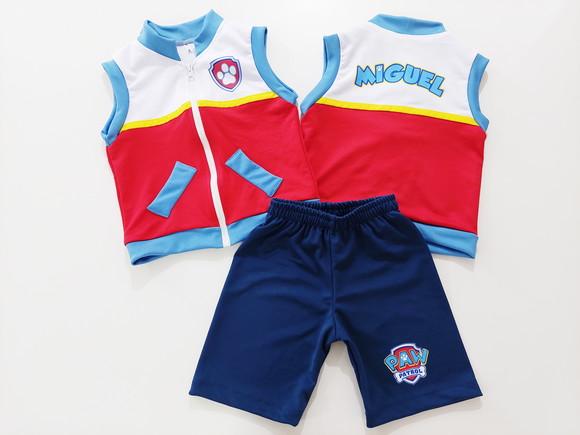 Conjunto Patrulheiro Personalizado Tabela 02 a 04 Anos