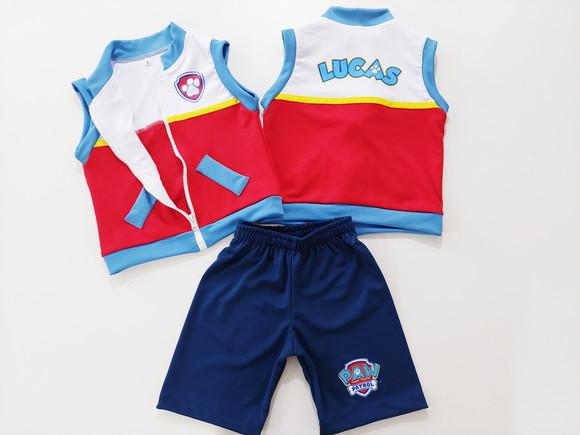Conjunto Patrulheiro Personalizado Tabela 02 a 04 Anos