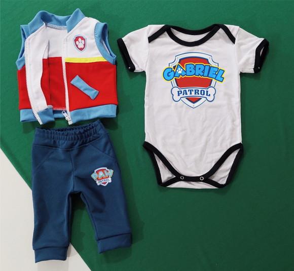 Fantasia Patrulheiro Bebe - 3 Peças Tamanho 1