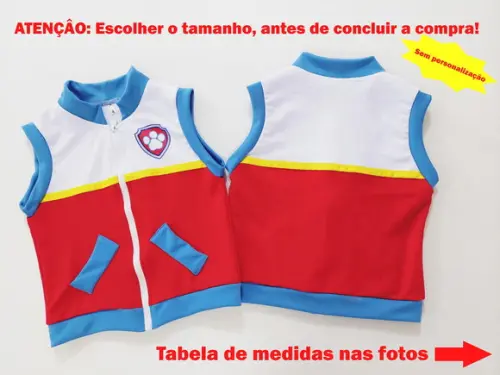 Colete Patrulheiro- sem Personalização - 06 a 10 Anos