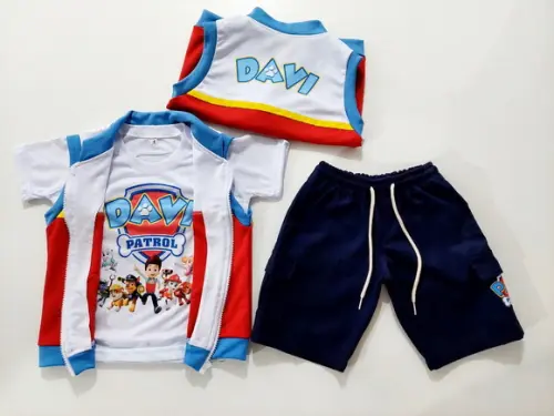 Conjunto Patrulha Canina- 3 Peças 06 ao 10 Anos