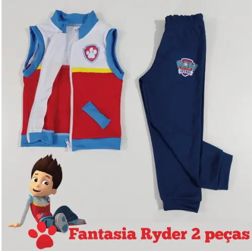 Conjunto Patrulheiro Personalizado Tabela 02 a 06 Anos