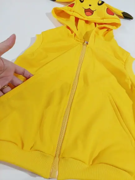 Conjunto Pikachu Personalizado com o Nome Tamanho 08 ao 10
