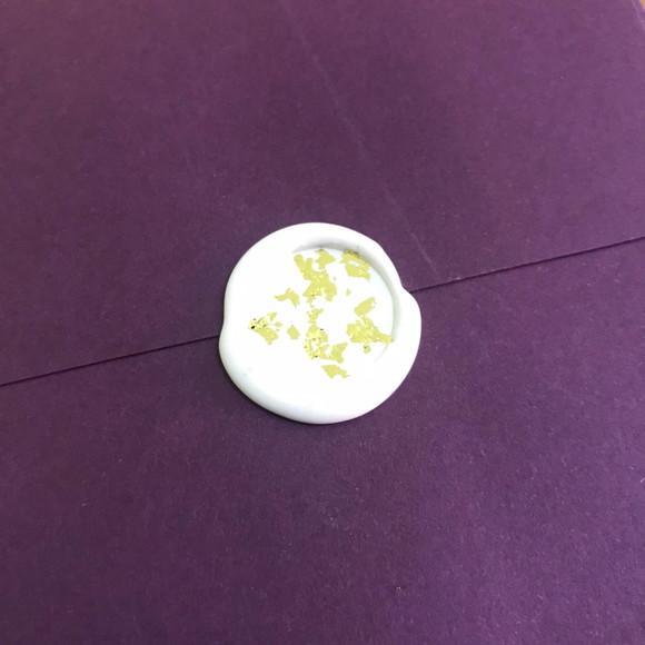 Lacre de Cera - Liso com Aplicação de Ouro