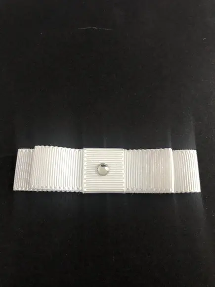Laço Duplo branco com strass