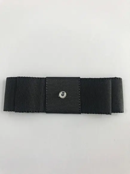 Laço Duplo preto com strass