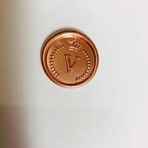 Lacre - Letra V com coroa