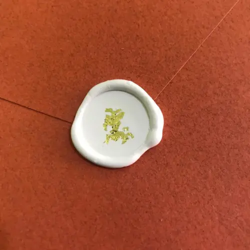 Lacre de Cera - Liso com Aplicação de Ouro