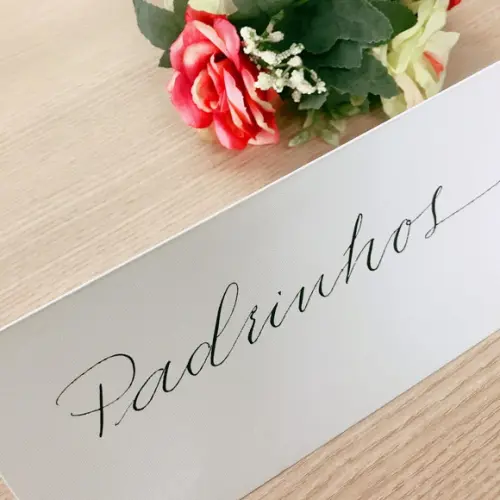 Placas de Padrinhos - Caligrafado