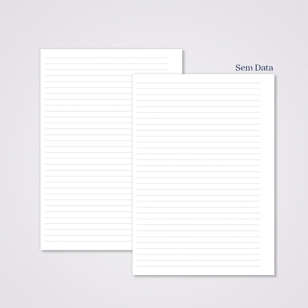 Miolo Caderno A5 Pautado Pontilhado | 100 Folhas - Branco