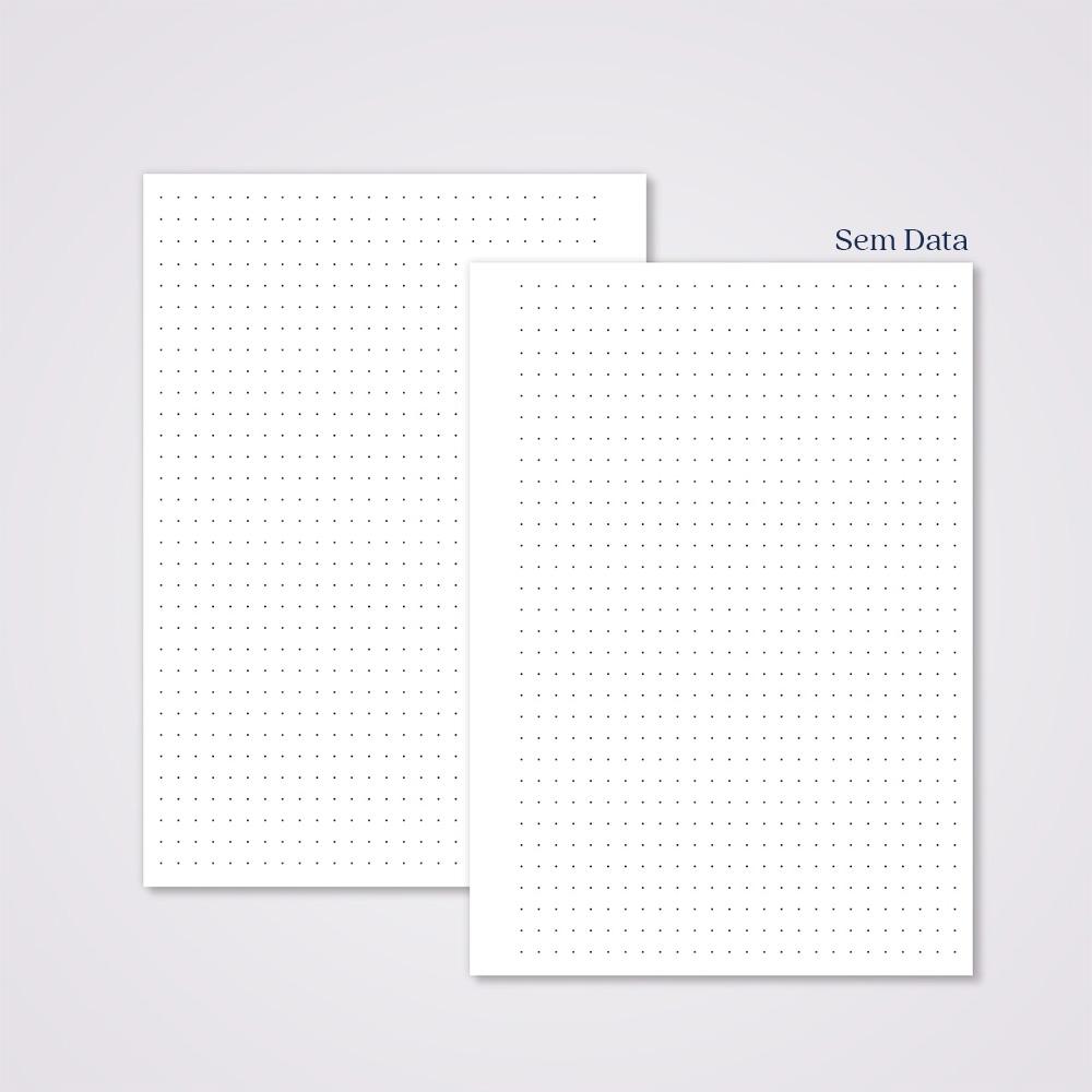 Miolo Caderno A5 Pontilhado | 100 Folhas - Branco