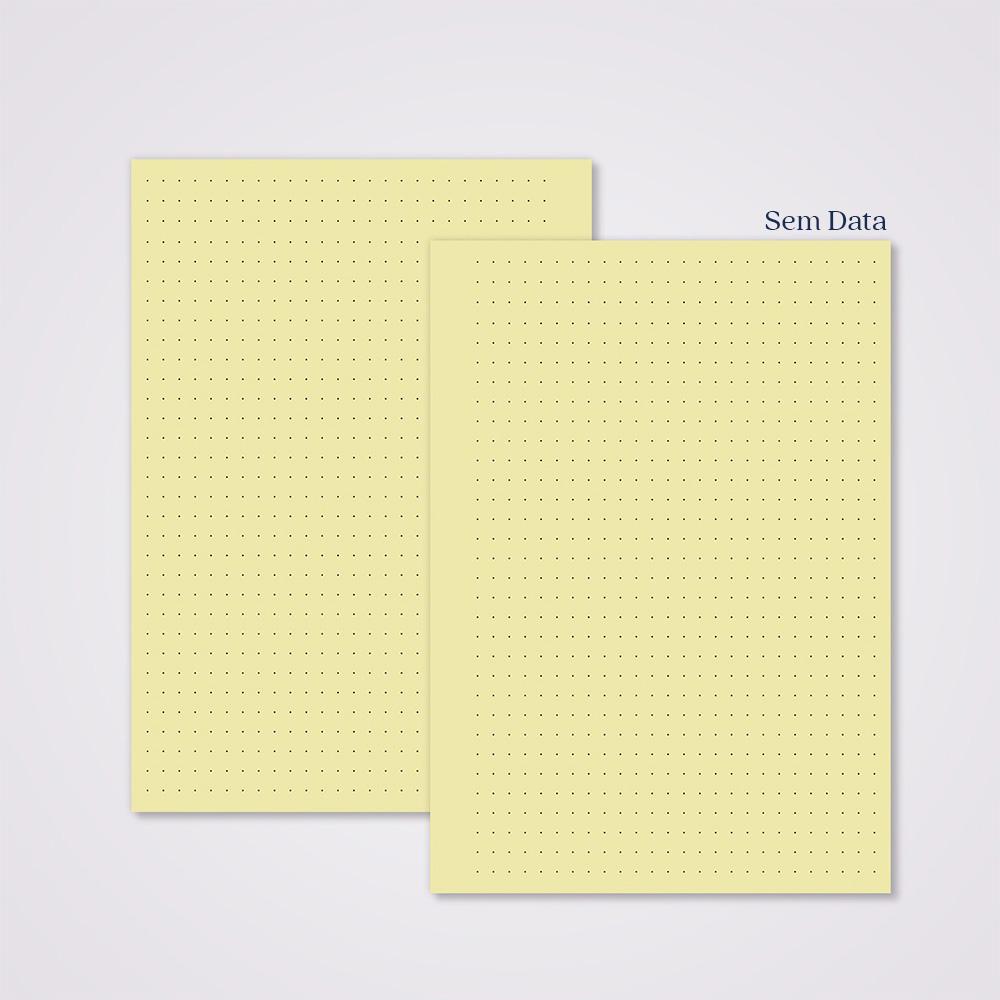 Miolo Caderno A5 Pontilhado | 100 Folhas - Amarelo