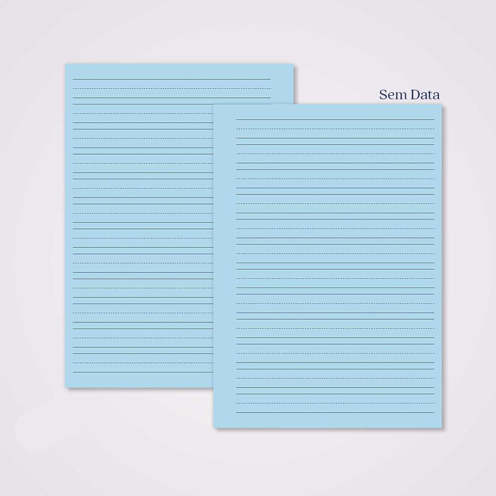 Miolo Caderno A5 Caligrafia 1 | 100 Folhas - Azul