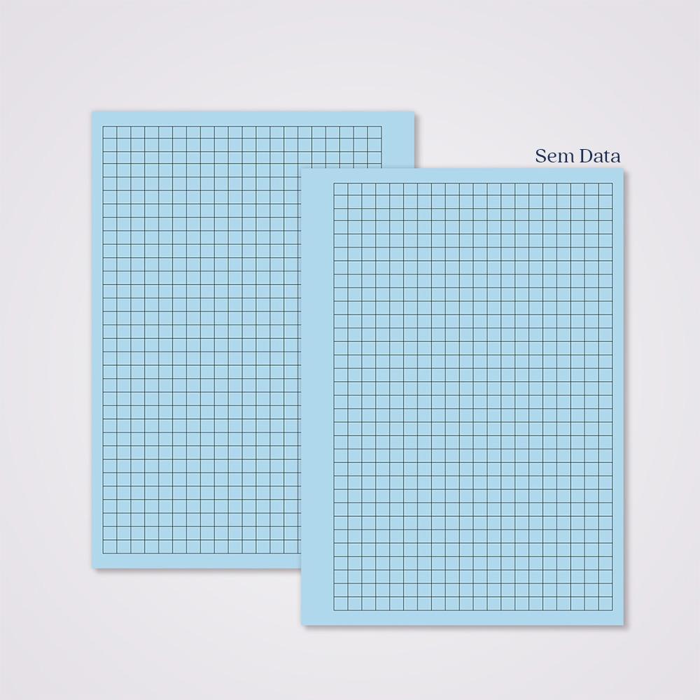 Miolo Caderno A5 Quadriculado | 100 Folhas - Azul