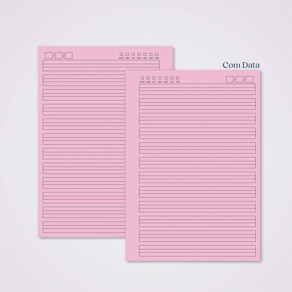 Miolo Caderno A5 Caligrafia 2 | 100 Folhas - Rosa