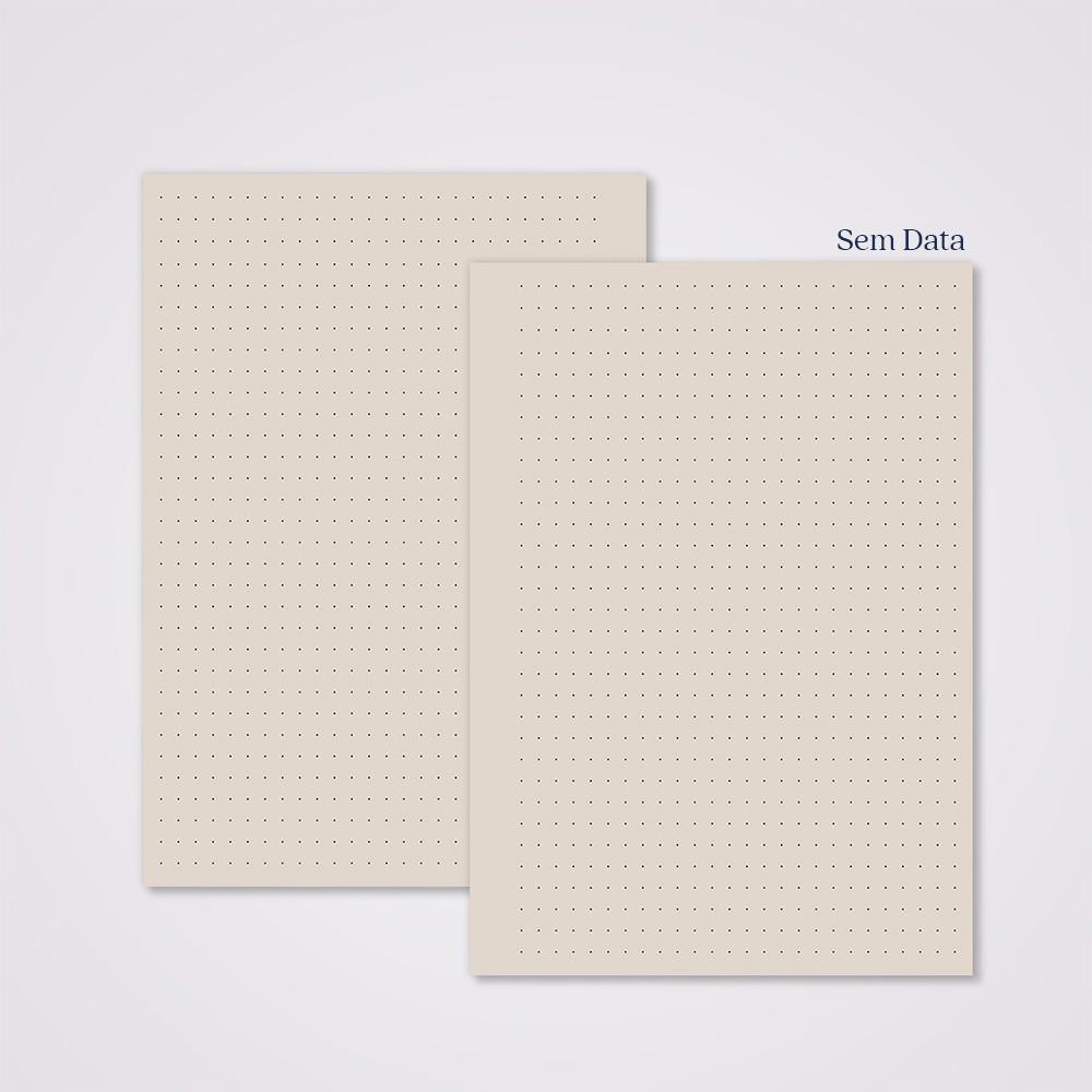 Miolo Caderno A5 Pontilhado | 100 Folhas - Bege