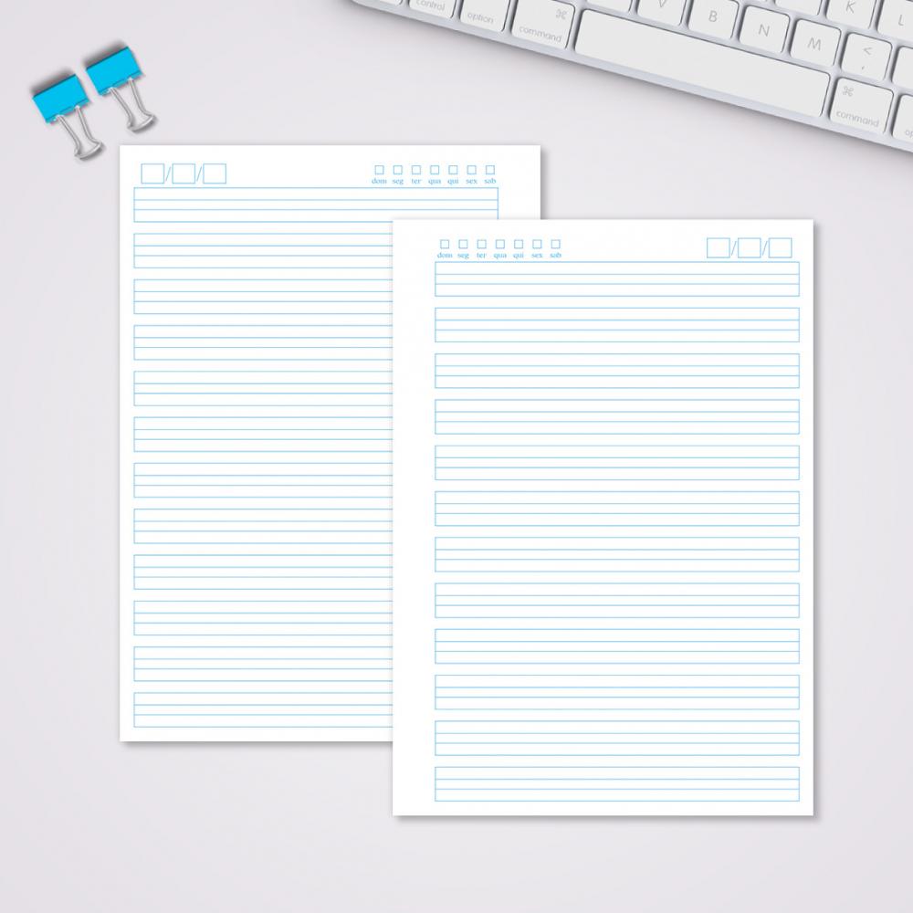 Miolo Caderno A5 Caligrafia 2 | 100 Folhas - Básico 2