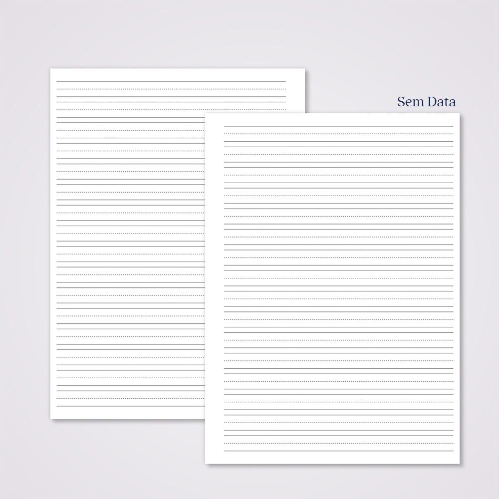 Miolo Caderno Universitário Caligrafia 1 | 100 Folhas - Branco