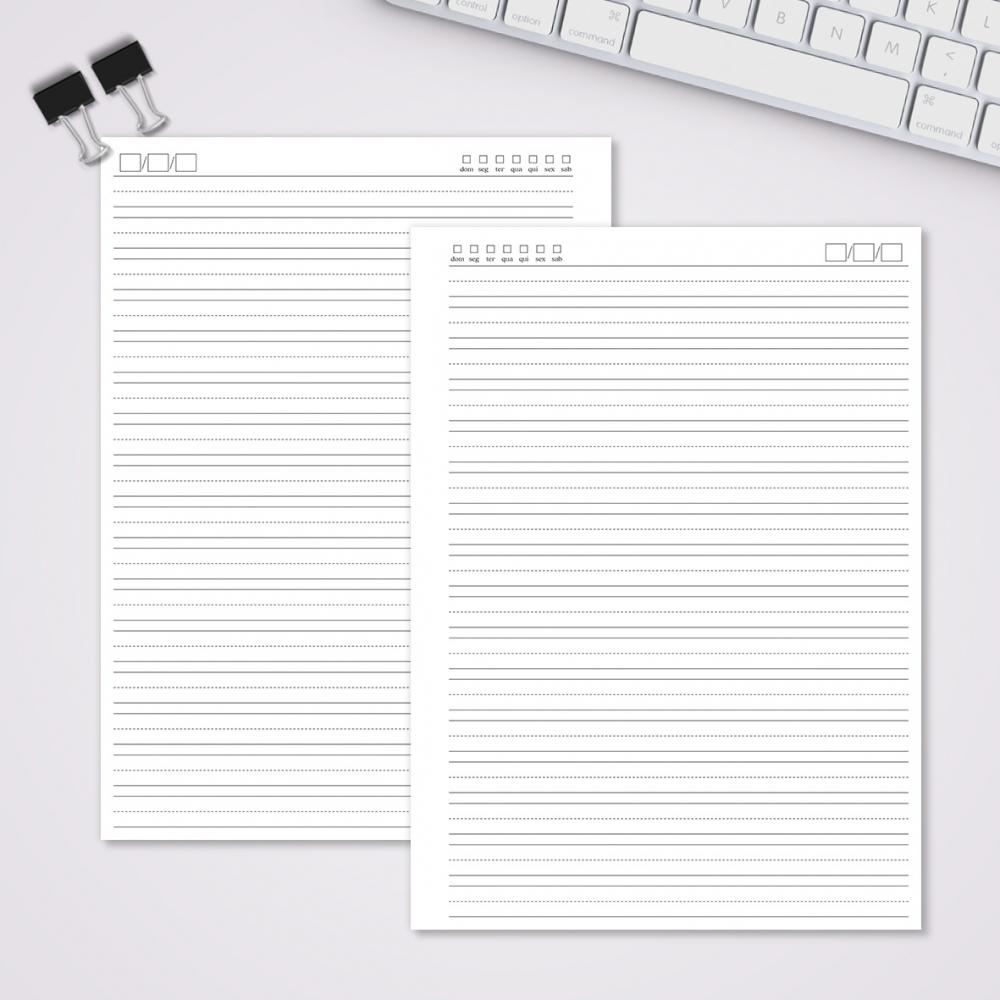 Miolo Caderno Universitário Caligrafia 1 | 100 Folhas - Branco
